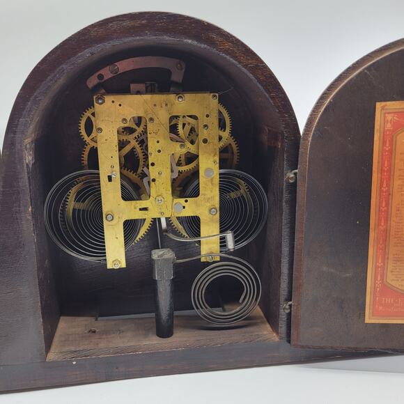 Vintage Antique Ingraham Mantle Clock Duplex in great working condition. - Picture 7 of 15